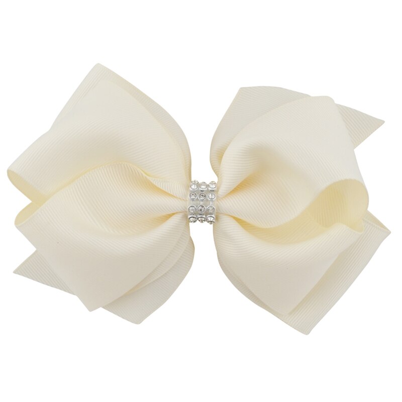 20 kleuren 6 inch meisjes luxe strass strik haarspeldjes kinderen grosgrain lint haarstrik haarspelden hoofddeksels haaraccessoires: Kleur 16