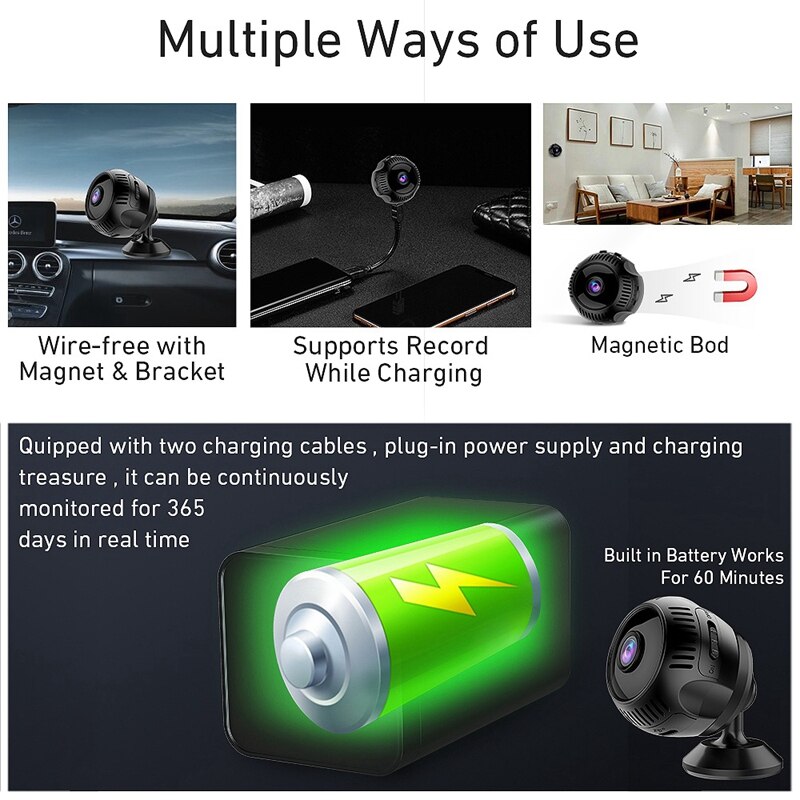 X7 1080P Mini Camera Outdoor Sports DV Night Vision Camera HD Aerial Photography