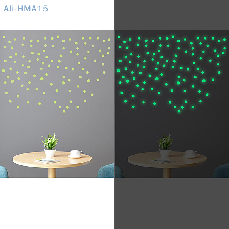 Pegatinas de pared de puntos luminosos fluorescentes para el hogar, pegatinas decorativas autoadhesivas para pared de habitación de niños, bricolaje, brillan en la oscuridad