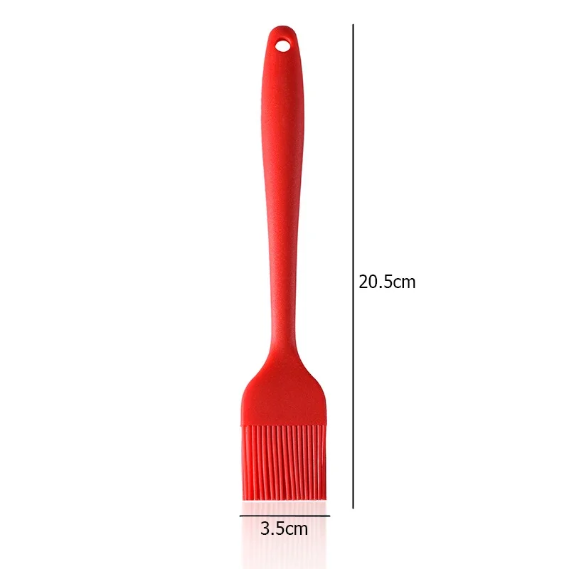 Silicone Oil Brush Barbecue Basting Brush Upgrade Heat Resistant Pastry Brushes Oil Brush For BBQ Cooking Baking and Grilling: Red