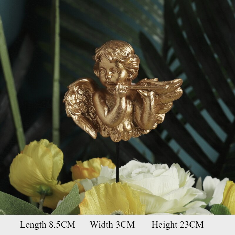 Angel Flower Potted Ornaments Home Garden Ornaments Flower Pot Decoration: MULTI