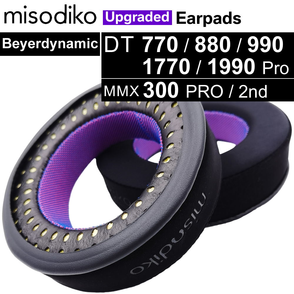 misodiko Verbesserte Ohrpolster-Ersatz für Beyerdynamic DT 770/880/990/1770/1990 Profi, MMX300 Kopfhörer