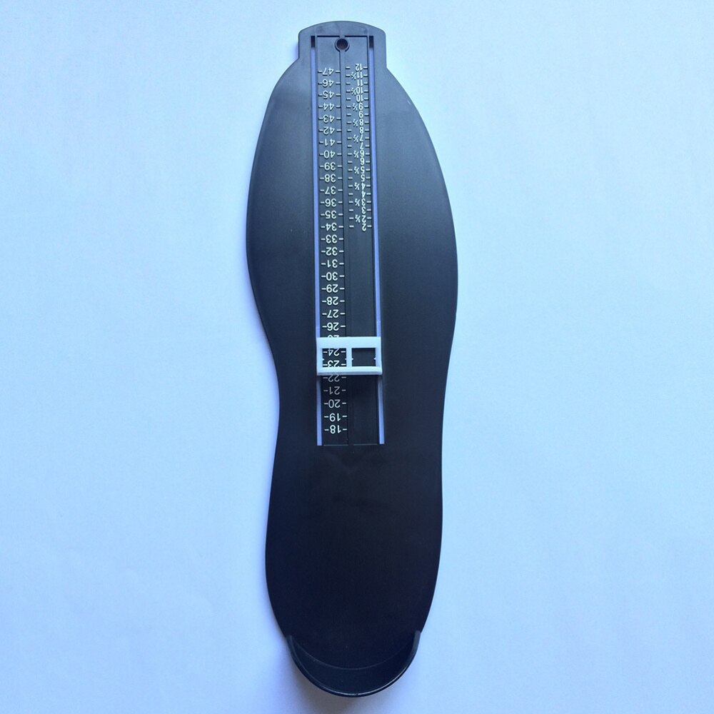 2pcs Black Plastic Foot Measuring Device Foot Length Measure Tool Shoes Size Measuring Gauge for Adults: Default Title