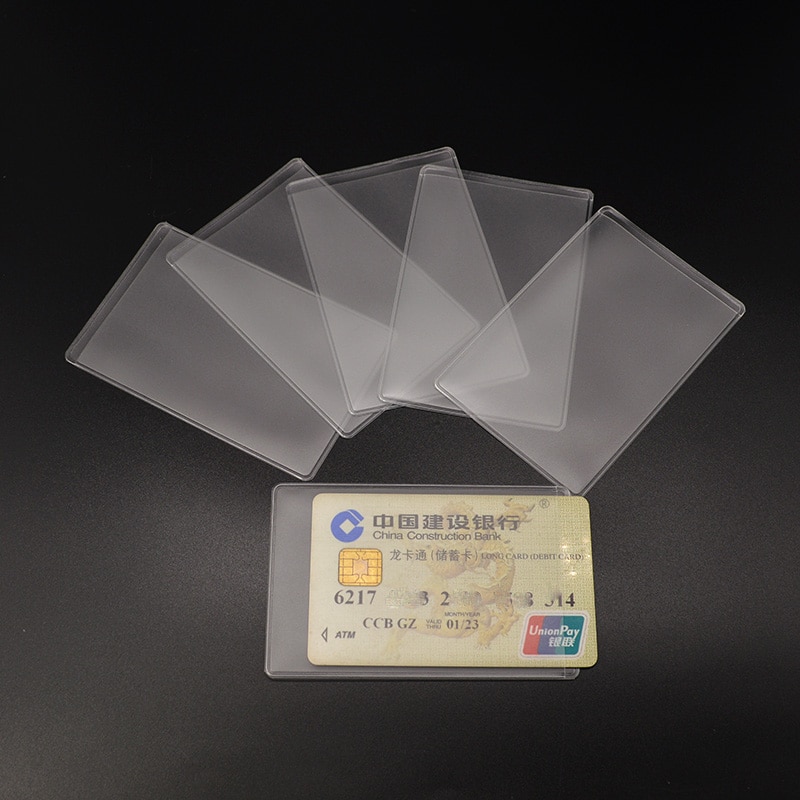 Waterdichte Transparante Pvc Credit Card Cover zacht Plastic Kaarthouder Case Te Beschermen Creditcards Porte Carte Bus Id kaarthouder