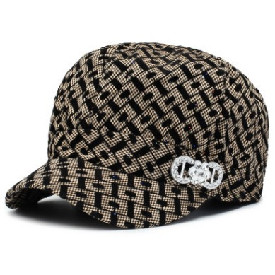 Siloqin dame newsboy caps høst dame lue snapback cap kvinne trend hip hop cap sløyfe rutete solhatt: Farge -6