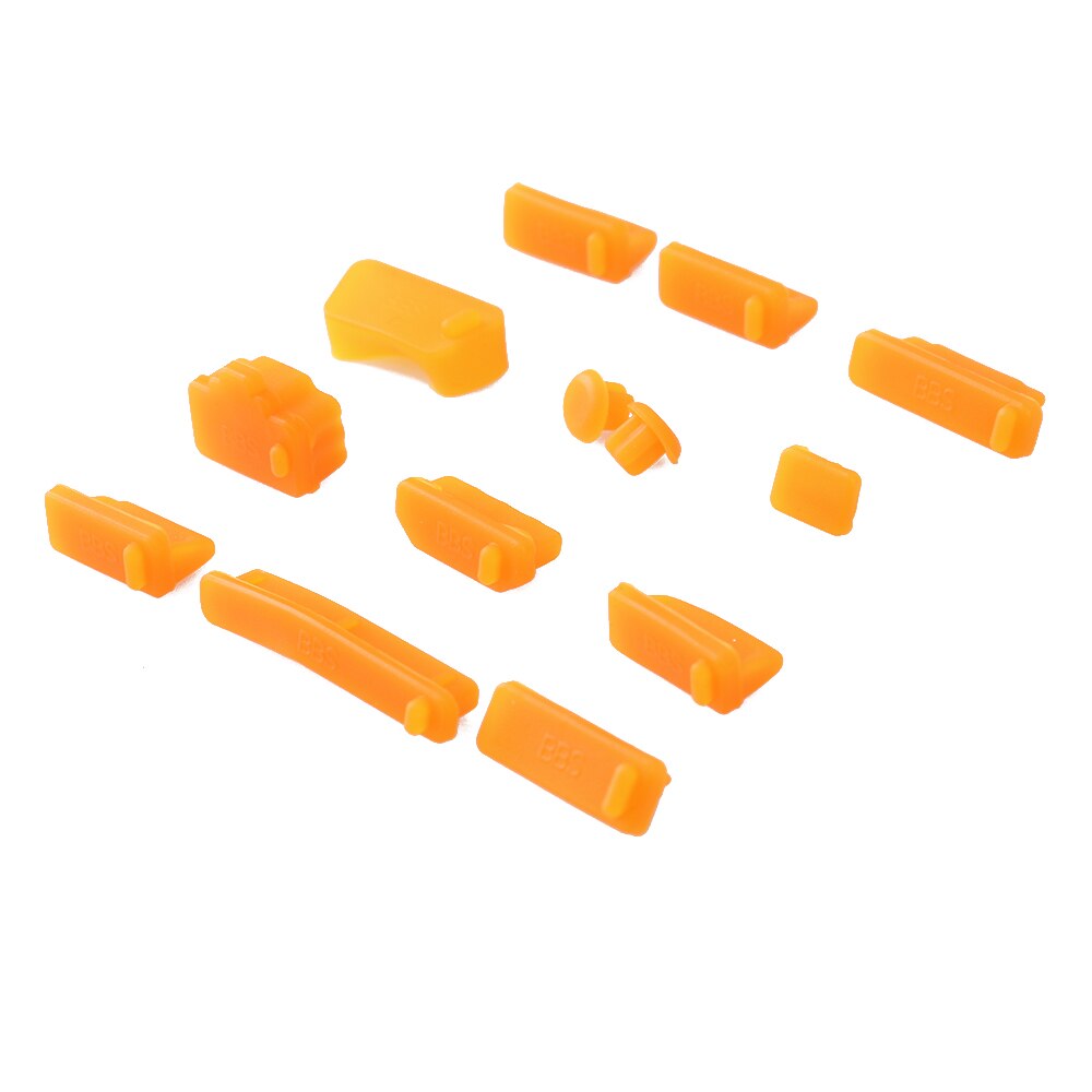 Connecteur Anti-poussière en Silicone coloré pour ordinateur portable offre spéciale, 13 pièces, accessoire de bureau pour ordinateur de universel bouchon couvercle: Orange