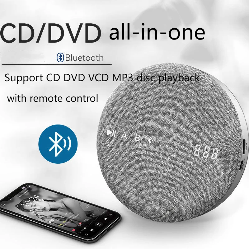 Multifunktion aler CD-Player DVD/VCD-AV-Player Drahtloser Bluetooth-USB-Lautsprecher wiederauf ladbarer Audio-Player