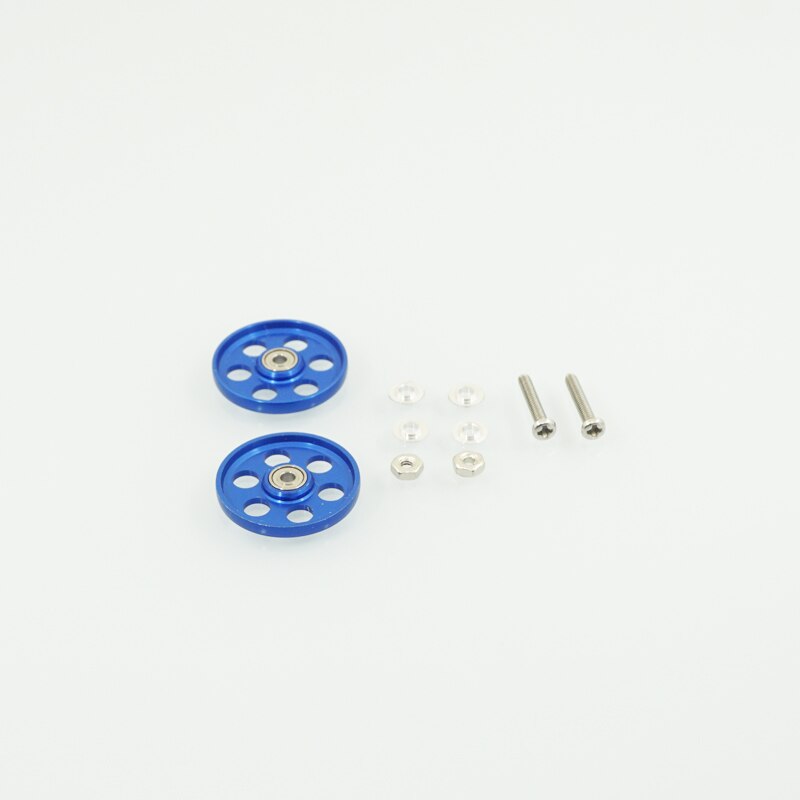 MINI 4WD self-made tamiya parts aluminium alloy 19mm 6 holes rollers 10color 1 set price: Deep Blue