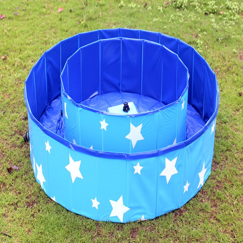 PVC Foldable Pet Dog Cat Swimming Pool PVC Washing Pond Dog Tub Bed Large Small Dog Swimming House Bed Summer Pool