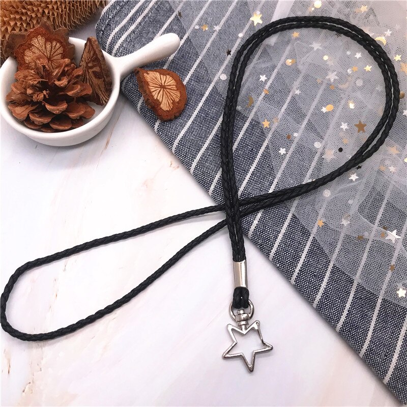 Metall liebe sterne kopf Schlüsselband Weben Nacken Gurt praktisch gurt Kabel Schlüsselband für schlüssel Keychain DIY Hängen Seil keycord schlüssel koord