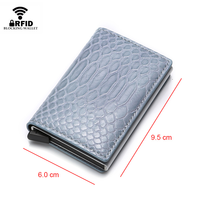 Rfid kvinder kreditkortholder aluminium metal pung dame mini slim business id kort holder taske taske kortholdere pasholder