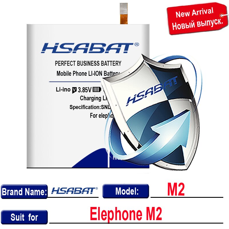 HSABAT-Batería de para Elephone S7 / R9 / S3 / A5 / P8 Max / P8000 / P8 mini / P9000 P9000 Lite / S7 MINI / A4 / M2 / P8: for Elephone M2
