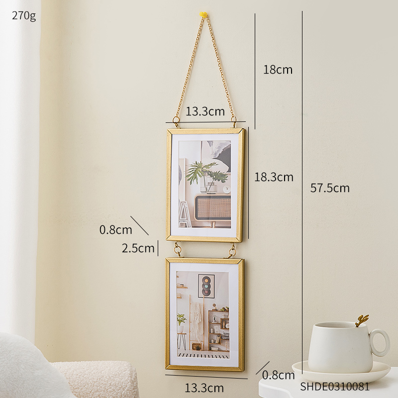 Wall Photo Frame Metal Glass Portrait Hanging Picture Frames Home decor frame for living room picture frame Wall photo frames: Height 57.5cm 22.6in