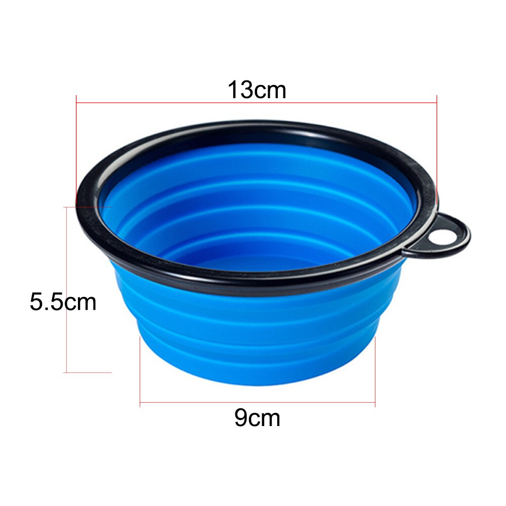 1 Uds 6 color plegable borde negro y el gato recipiente para mascotas beber tazón alimentación tazón de plástico al aire libre viajes colgar para comida