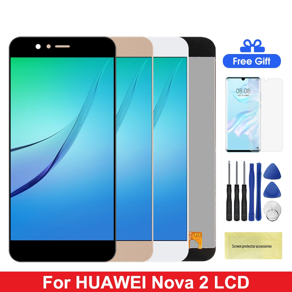 Nova2 Display Voor Huawei Nova 2 Lcd Touch Screen Digitizer Vergadering Voor Huawei Nova2 PIC-AL00 PIC-TL00 PIC-LX9