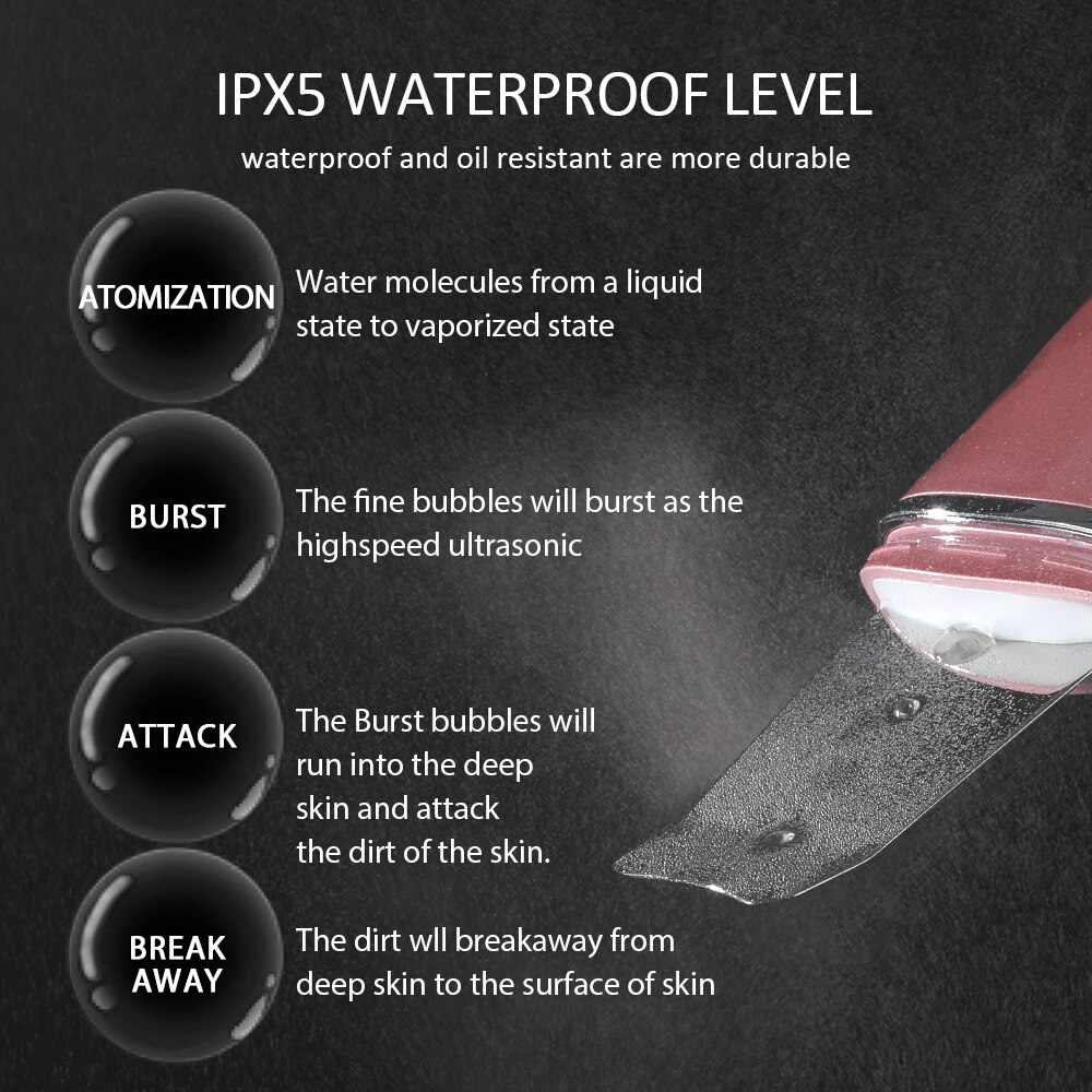 Depurador de piel con calor de 45 °C + rociador Facial de Nano ultrasónico, pala exfoliante eléctrica, limpiador de poros, masajeador de estiramiento Facial