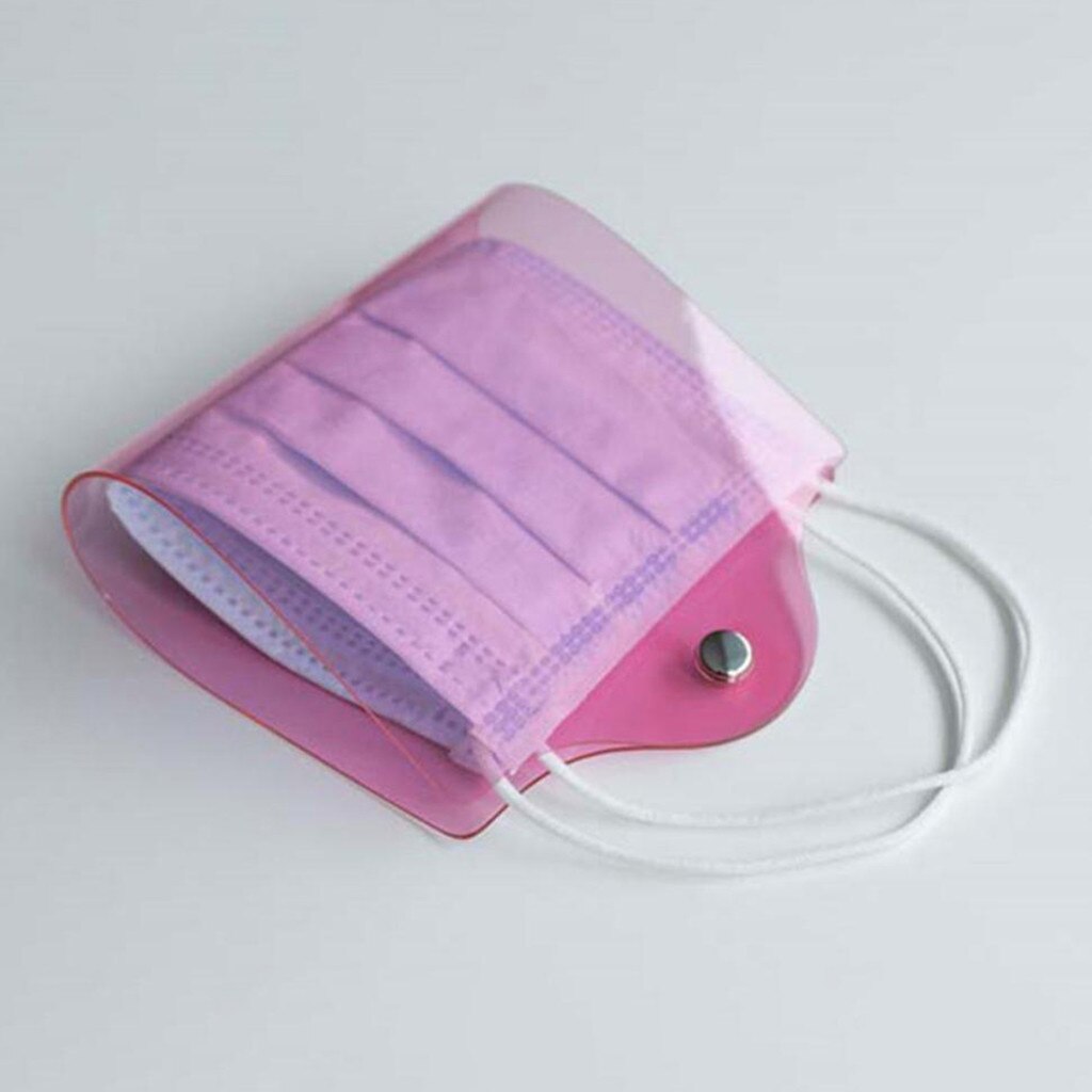 Bespaart Maskers Doos Maskers Opbergdoos Draagbare Doos Student Masker Tijdelijke Opbergdoos Map Besparen Masker Case Organizer: Roze