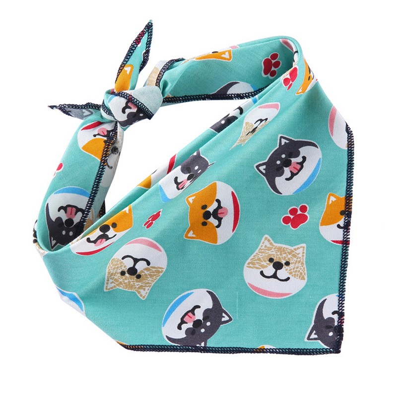 Chien Bandana coton chien bavoirs noir blanc rayé chien Triangle serviette mignon lavable noël Halloween chien Bandana écharpe: S / Gris clair