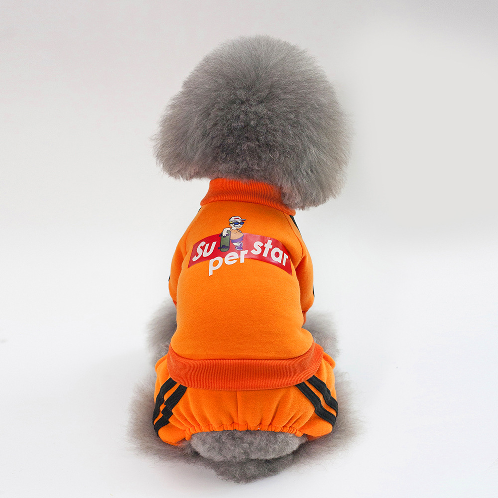 Pet Clothes for Dogs and Cats 4-Leg Hoodie Coat Pet Vest Puppy Clothes Print Apparel 5 Sizes Dog Clothes Dog Accessories: M / green