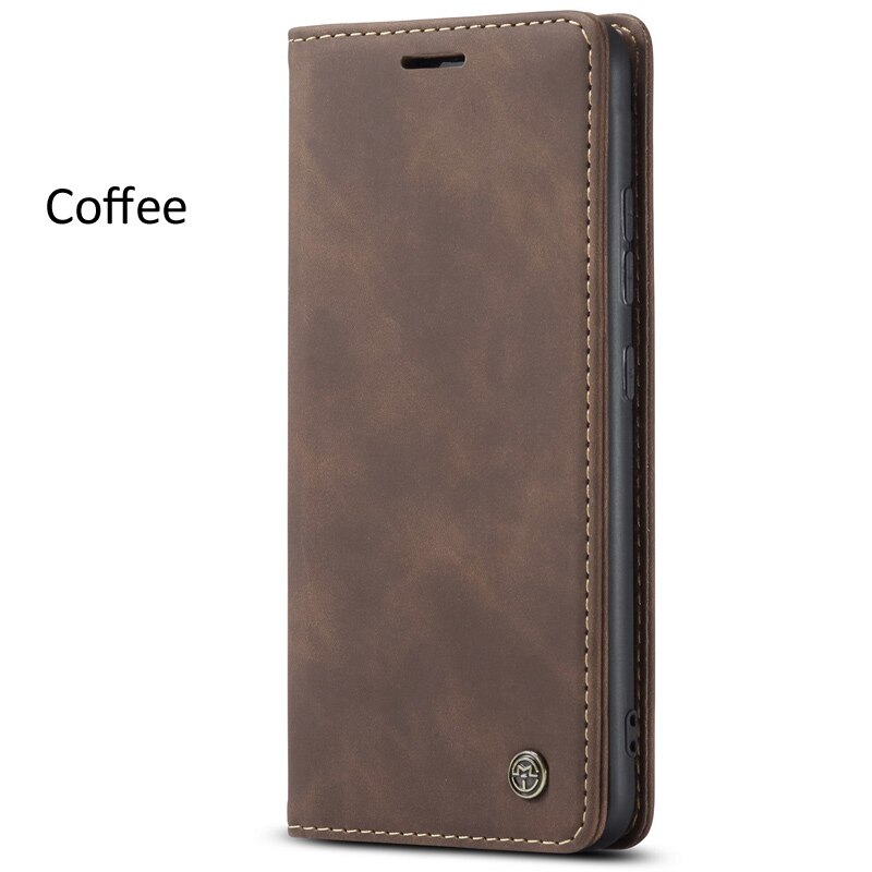 Magnetische Wallet Leather Flip Case Voor Samsung Galaxy M30S M21 Retro Coque Boek Matte Cover: For M30S / Coffee