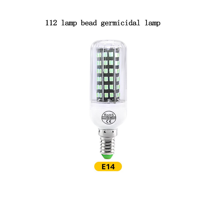 Uvc steriliseringslampe desinfektionslampe majslampe uv ultraviolet ozon desinfektionslampe lys baggrundsbelysning: E14 220v