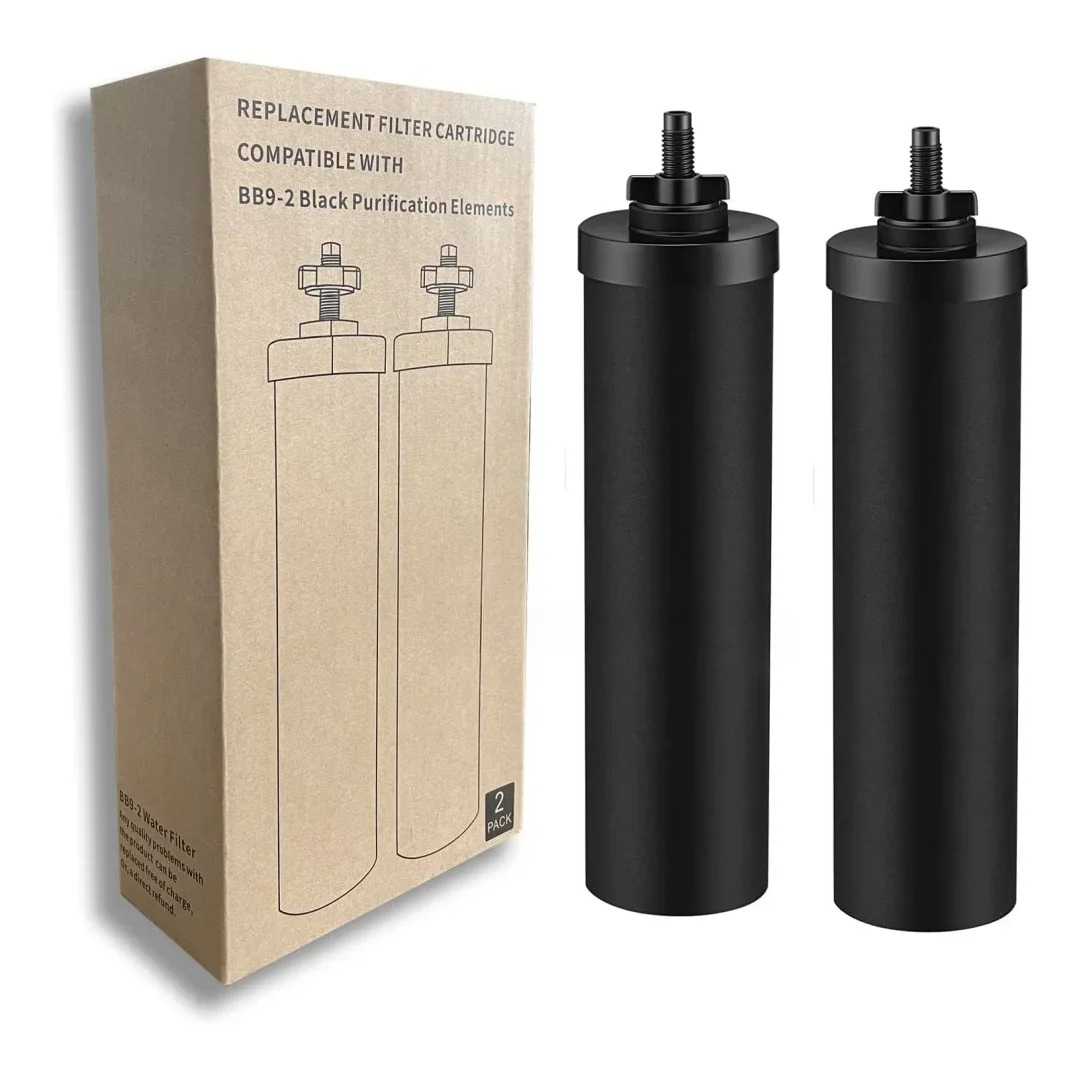 Vervanging 2 BB9-2 en 2 fluoride waterfilter PF-2, compatibel met het zwarte Berkey Gravity waterfiltersysteem