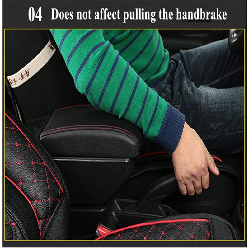 Car secretary For Suzuki VITARA Handrail Storage Box Car Interior Handrail Double Rechargeable USB Black Leather Arm Rest