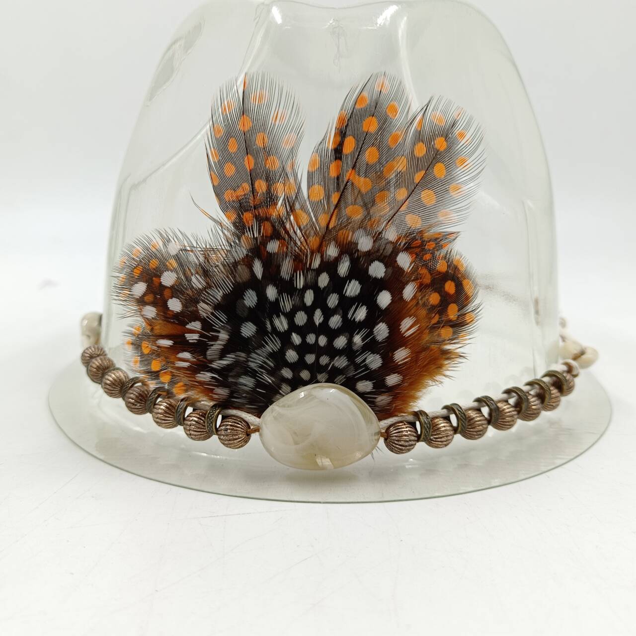 Hat accessories Feather knitted style various hat accessories jazz cowboy hat fedora hat straw hat for men and women: green