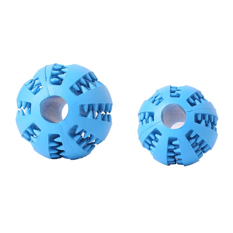 Dog Ball Toys for Pet Tooth Cleaning Chewing Playing IQ Treat Toy Ball Food Dispensing Toys of Non-Toxic Rubber Training Balls