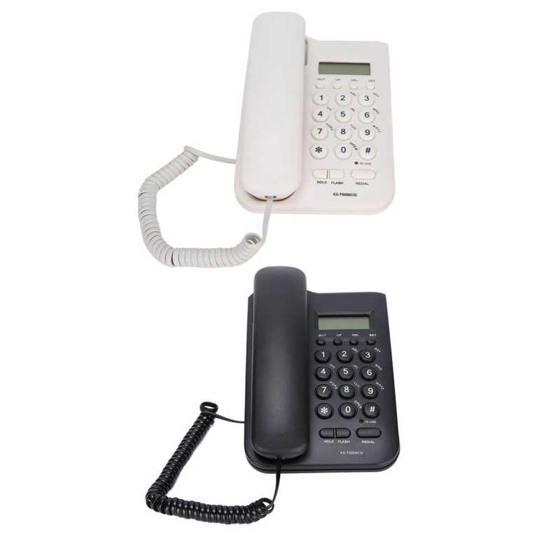 Semi Hands Free Dial Corded Phone Caller ID Wall Mounted Free Battery Wired Telephone