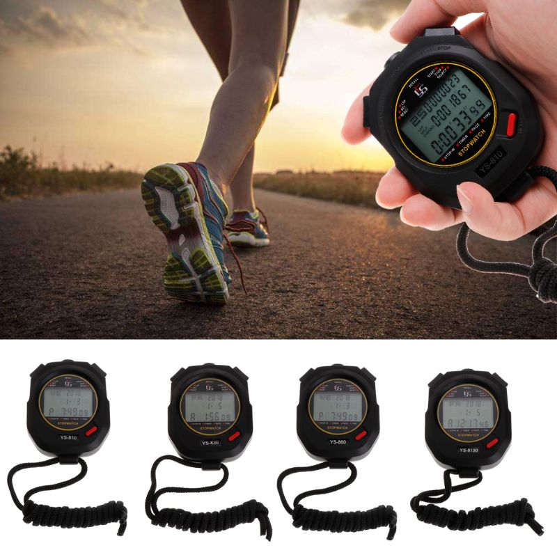 Handheld Digital Stopwatch Sport Running Training Chronograph Timer
