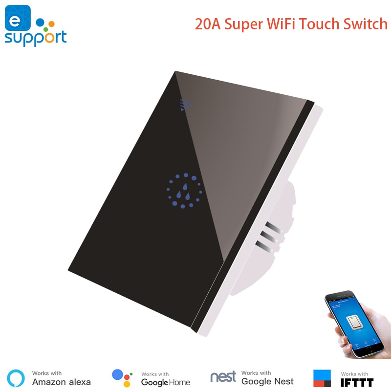 EWelink 20A interruptor de caldera inteligente WiFi, ajuste de temporizador, Control inalámbrico, funciona con Alexa Google Home, Control de enlace con Sonoff