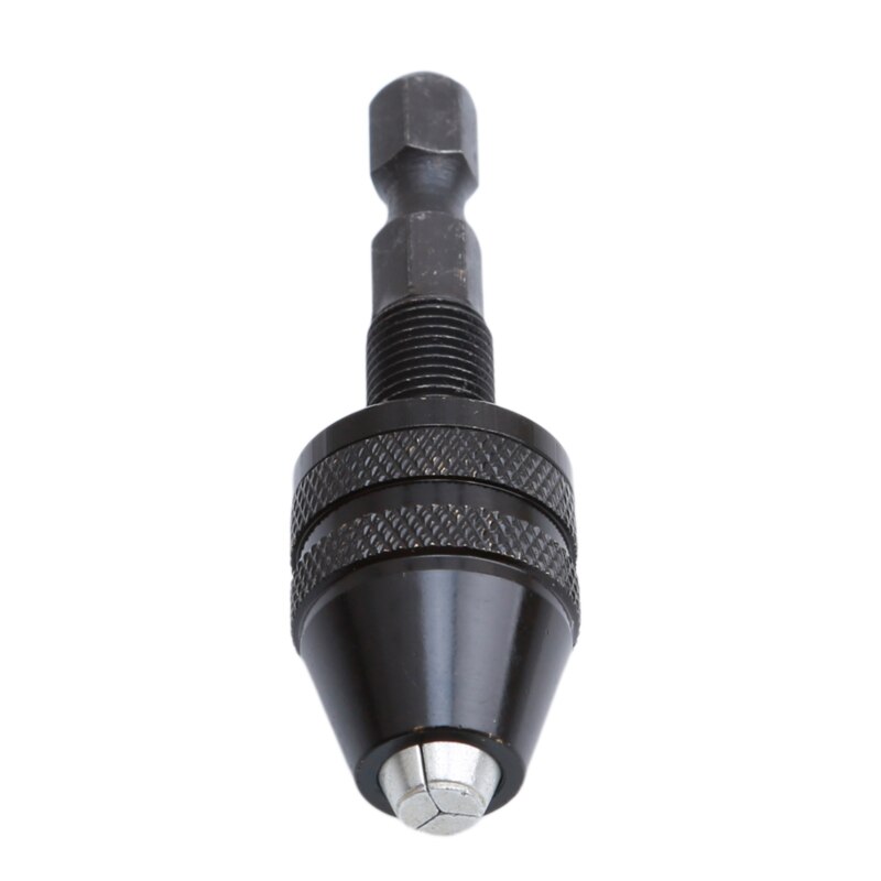 Adaptateur de changement rapide outil à queue hexagonale convertisseur 1/4 "pouces accessoires pour outils électriques 0.3-3.6mm mandrin de foret: Black