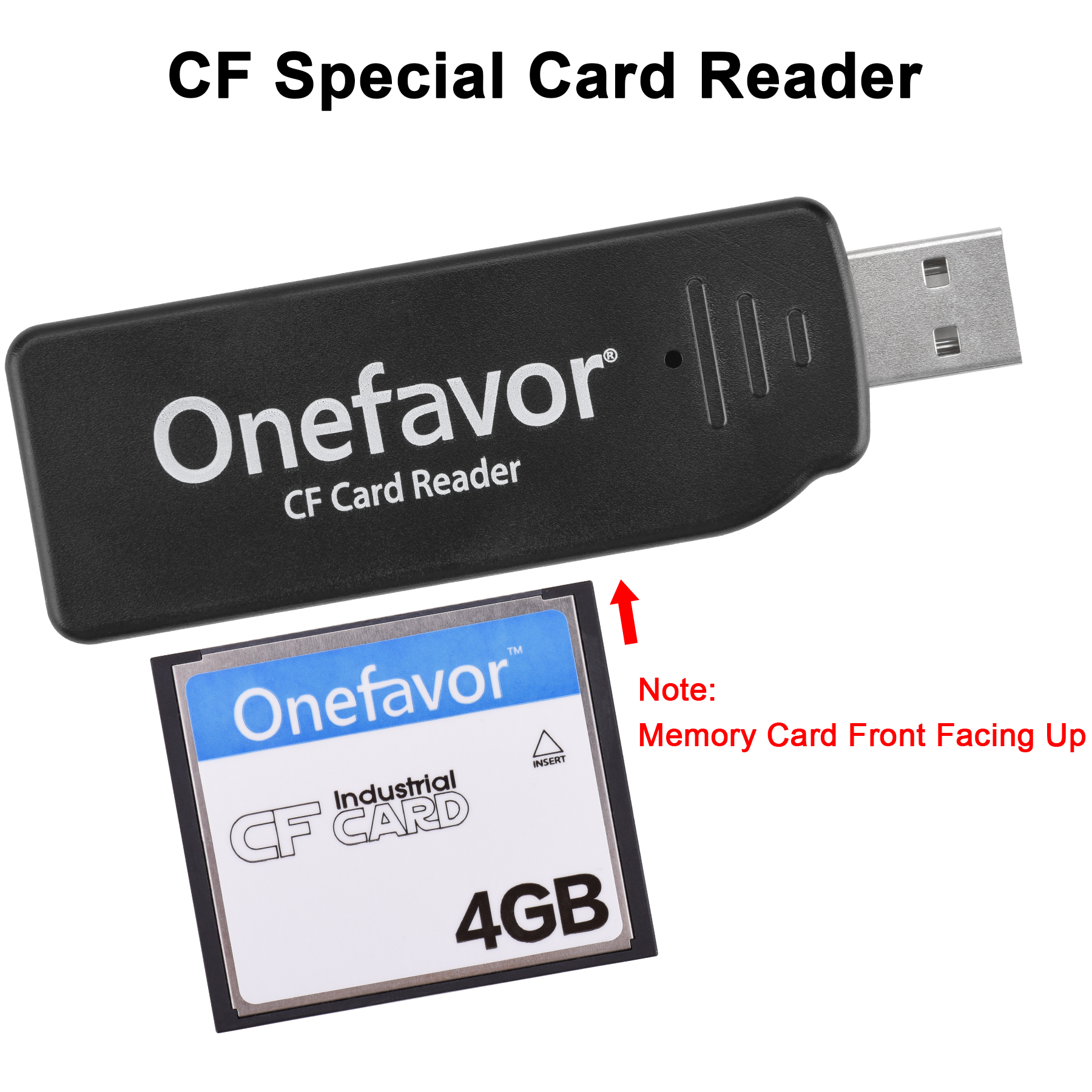 CF Card Reader Compact Flash Memory Card Reader CompactFlash Cards USB Reader/Writer High-Speed USB 2.0 CF Card Reader