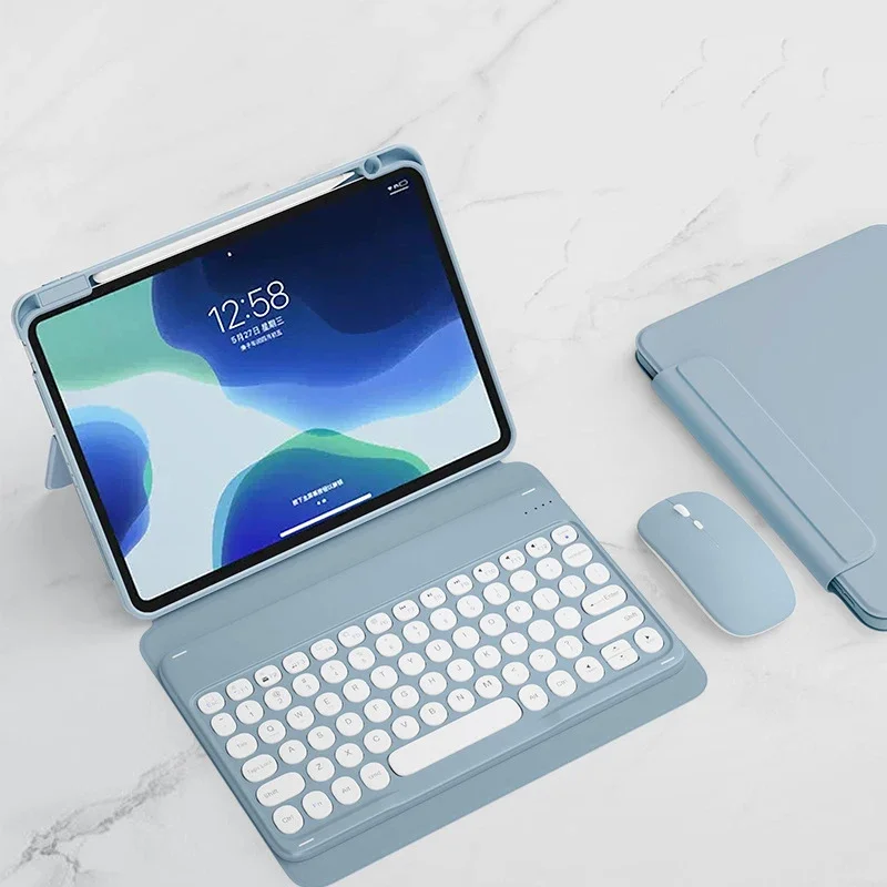 Funda magnética de rotación para iPad Air 6, 2024, 10,9, Air 4, 5, 10. ª generación, teclado 10,2, 7, 8, 9. ª, Air 3 Pro 11, funda con ratón gratis