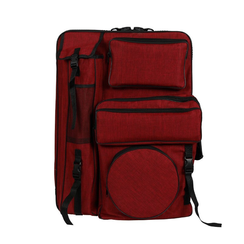 4K Schets Tas Voor Schouders Schets Tas Waterdichte Volwassen Multifunctionele Canvas Tas Hoge Capaciteit Art Supplies: red