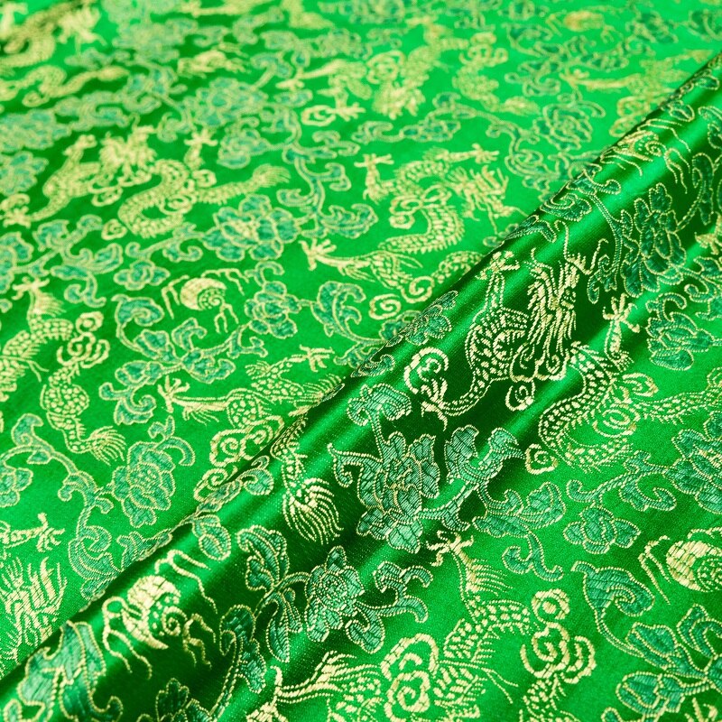 Brokadtyg för klänning jacquard siden drakmönster tyger för att sy cheongsam och kimonomaterial: 2