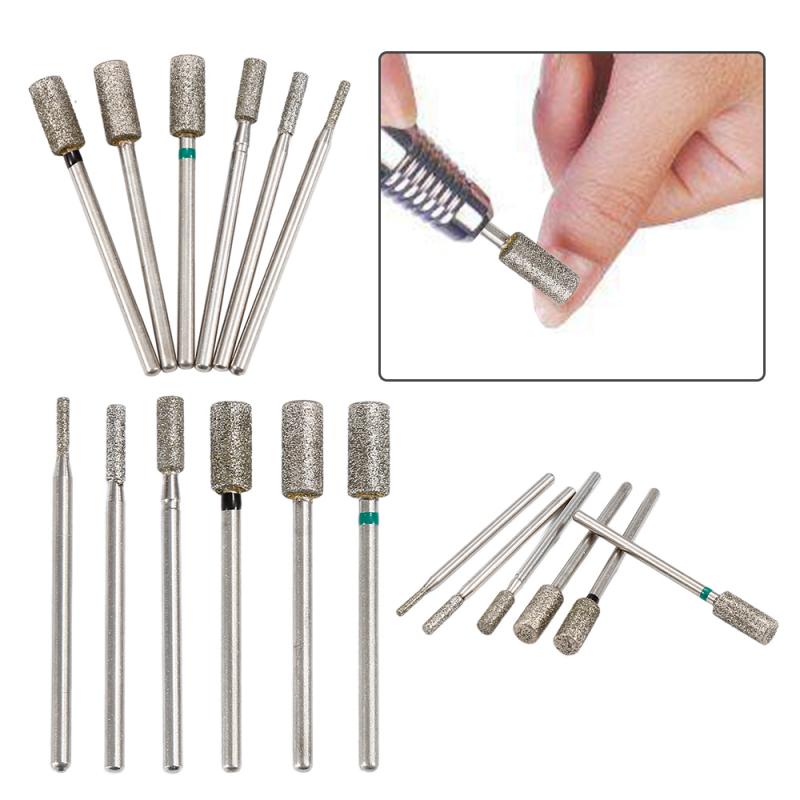 2.34mm Shank Diamond Nails Drill Grinding Head Nail Drill Nail Bit Jade Carving Burrs Stone Metal Drill Bits Kit Tools TSLM 1