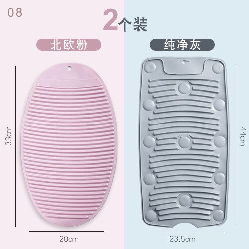 Dobrável máquina de lavar roupa portátil, lavagem manual, acessórios de roupa íntima, produtos de limpeza doméstica bj50cy: pink and gray