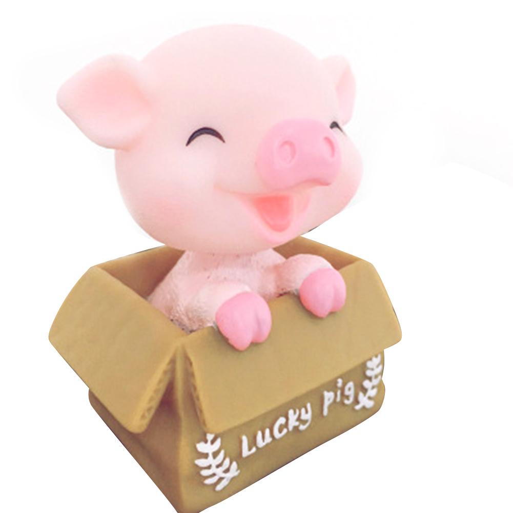 Auto Decoratie Auto Geluk Varken Hoofd Schudden Varken Leuke Sieraden Interieur Decoratie Familie Desk Doll Speelgoed Auto Interieur Levert