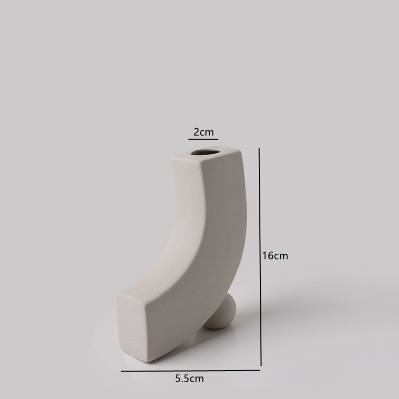 Nordic Home Decor Ceramics Vase Ceramics Living Room Decoration Flower Vase Desktop Flower Pots Decorative Plant Vase: D
