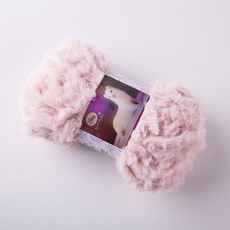 Kasjmier Lange Pluche Nertsen Garen Wol Weven Trui Muts Sjaal Anti-Pilling Garen Hand Breien Diy Handgemaakte supply: light pink