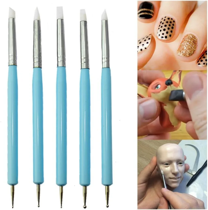 Clay Molding Pottery Tools Kit Ceramics Wood Knife Sculpture Tool Set Wire Cutters for Sculpting Polymer Clay Modeling Dotting: Clear