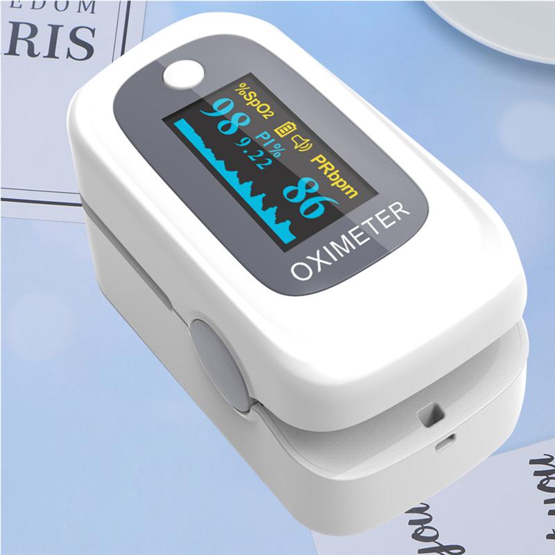 Pulse Oximeter Pulse Rate Perfusion Index Blood Oxygen Meter Monitor Device Gauge for Office Living Room Home