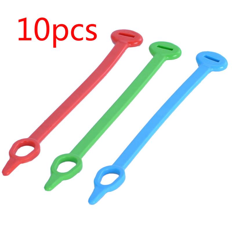 10PCS Plastic Hangers Clothes Organizer Clothesline Windproof Anti-skid Hanger Hooks Fixed Clothes Rail Clothes Hanger Lock: 10pcs Random Color