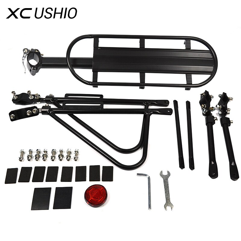 XC USHIO Mountain Bike Bicycle Cargo Racks Aluminum Bicycle Luggage Carrier MTB Bicycle Mountain Bike Road Bikes Rear Rack Black