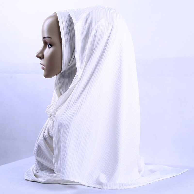 LINLING turquie femmes en mousseline de soie solide écharpe musulmane dames châles et enveloppes doux femme Hijab étoles tête sous-écharpes N488: C13