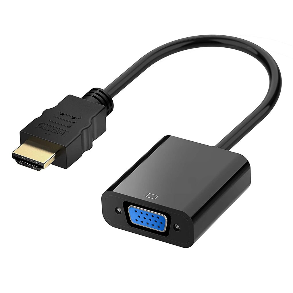 HD Male to VGA Famale Converter Adapter HD to VGA Cable Converter Digital Analog HD 1080P for PC Laptop Tablet: Black