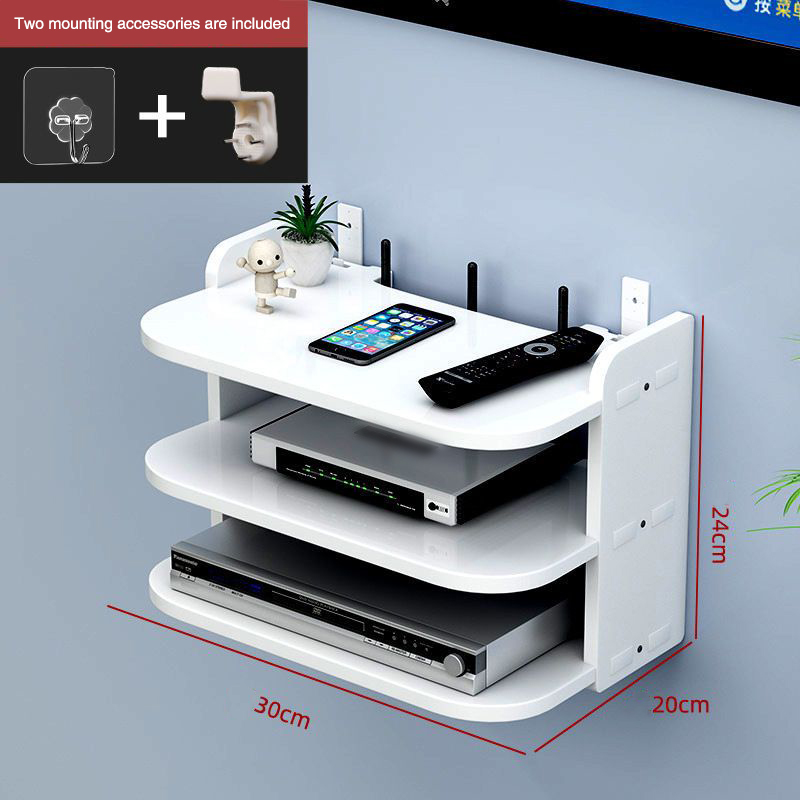 Wifi Hanging Shelf Router Power Strip Multi Outlet TV Set Top Box Cable Hidden Floating Rack Wall Mount Holder Storage Organizer: green