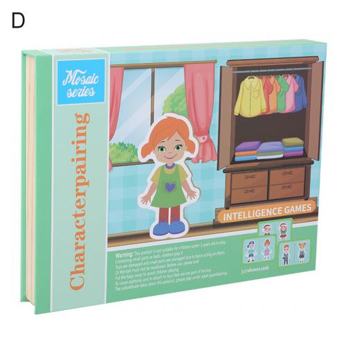 Jeu de correspondance magnétique Puzzles Imagination jouer ferme magasin Figure enfants jouet enfants jouets éducatifs pour enfants: D